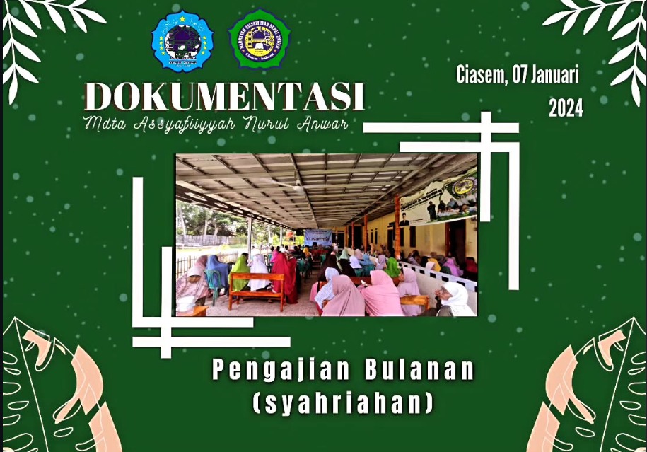 Mempererat Tali Silaturahmi, MDTA Assyafiiyyah Nurul Anwar Gelar Pengajian Bulanan Syahriahan